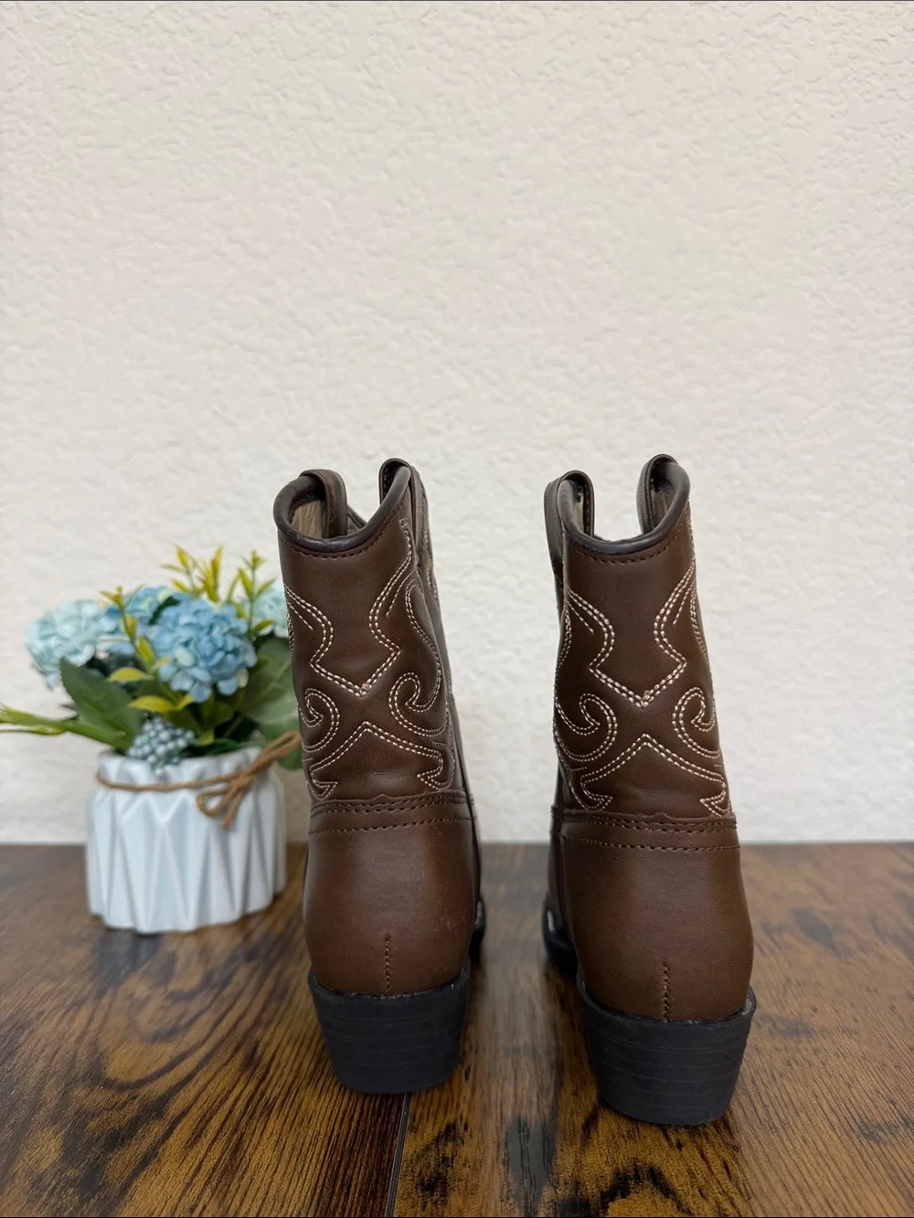 Flex Trail • Toddler Boys Brown Western Cowboy Boots Rodeo NWOT